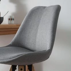 Mørteens Chaises de bar Aledas II - Granit - Lot de 2 -Luxe Intérieur Magasin barstuhl aledas ii 2er set webstoff gummibaum massiv granit 4851304