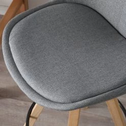 Mørteens Chaises de bar Aledas II - Granit - Lot de 2 -Luxe Intérieur Magasin barstuhl aledas ii 2er set webstoff gummibaum massiv granit 4851308