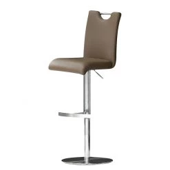 Roomscape Tabouret de bar Ed - Cappuccino - Tulipe - Cuir véritable