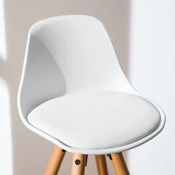 Mørteens Chaise de bar Langford - Blanc - 1 chaise -Luxe Intérieur Magasin barstuhl langford kunststoff buche massiv weiss 4765516
