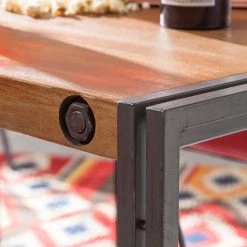 Ars manufacti Table de bar Manchester - Acacia massif / Métal - Acacia / Anthracite -Luxe Intérieur Magasin bartisch manchester akazie massiv aluminium akazie anthrazit 4873772