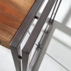 Ars manufacti Table de bar Manchester - Acacia massif / Métal - Acacia / Anthracite -Luxe Intérieur Magasin bartisch manchester akazie massiv aluminium akazie anthrazit 4873776