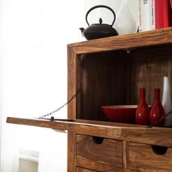 Wolf-Möbel Vaisselier Yoga - Sheesham massif - Naturel -Luxe Intérieur Magasin brotschrank yoga sheesham massiv natur 1416985