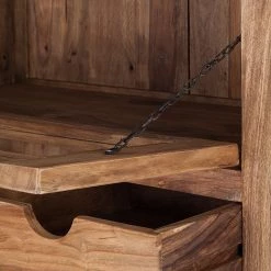 Wolf-Möbel Vaisselier Yoga - Sheesham massif - Naturel -Luxe Intérieur Magasin brotschrank yoga sheesham massiv natur 1428610