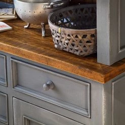 Maison Belfort Vaisselier Balignton - Gris -Luxe Intérieur Magasin buffetschrank balignton kiefer massiv grau 3692301