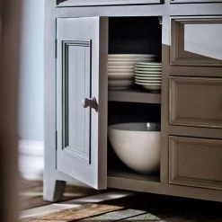 Maison Belfort Vaisselier Balignton - Gris -Luxe Intérieur Magasin buffetschrank balignton kiefer massiv grau 3692305