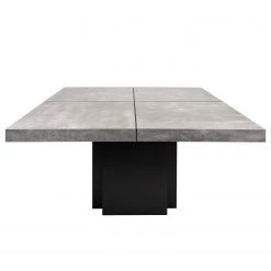 Temahome Table Detroit II - Imitation béton / Noir mat -Luxe Intérieur Magasin esstisch detroit ll 4728120