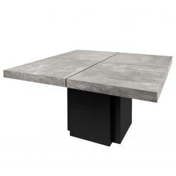 Temahome Table Detroit II - Imitation béton / Noir mat