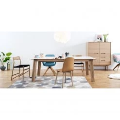 Studio Copenhagen Table extensible Liendo II - Partiellement en bois massif -Luxe Intérieur Magasin esstisch liendo ii mit ausziehfunktion weiss eiche hell 5152004