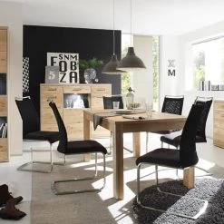 Ars Natura Table extensible Lopburi - Imitation chêne Bianco partiellement massif -Luxe Intérieur Magasin esstisch lopburi mit ausziehfunktion eiche bianco teilmassiv 2093642