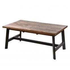 Ars manufacti Table extensible Tamati III - Pin recyclé / Métal - Pin / Gris