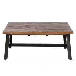 Ars manufacti Table extensible Tamati III - Pin recyclé / Métal - Pin / Gris -Luxe Intérieur Magasin esstisch tamati lll mit ausziehfunktion altholz pinie metall pinie schwarz 5085940