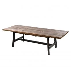 Ars manufacti Table extensible Tamati III - Pin recyclé / Métal - Pin / Gris -Luxe Intérieur Magasin esstisch tamati lll mit ausziehfunktion altholz pinie metall pinie schwarz 5085952