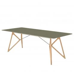 Studio Copenhagen Table Tigg - Vert olive / Chêne - 160 x 90 cm
