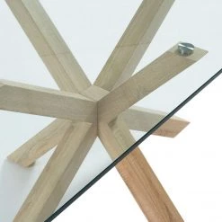 Fredriks Table Zuccarello V - Verre / Acier - Imitation chêne Sonoma -Luxe Intérieur Magasin esstisch zuccarello iv glas holz 4208904