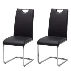 Roomscape Chaise cantilever Pasala - Noir - Lot de 2