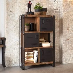 Ars manufacti Commode haute Manchester - Acacia massif / Métal -Luxe Intérieur Magasin hochkommode manchester akazie massiv metall 4873516