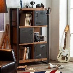 Ars manufacti Commode haute Manchester - Acacia massif / Métal -Luxe Intérieur Magasin hochkommode manchester akazie massiv metall 4873520