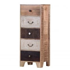 Ars manufacti Commode haute Curenna III - Partiellement en manguier massif - Manguier / Marron