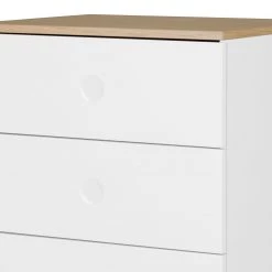 Tenzo Commode Dot II - Partiellement en chêne massif -Luxe Intérieur Magasin kommode dot ii eiche teilmassiv weiss 5007932