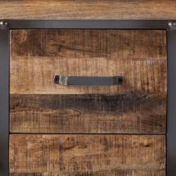 Ars manufacti Buffet Hunter I - Manguier massif / Métal - Manguier / Gris bleu -Luxe Intérieur Magasin kommode hunter i mango massiv metall mango blaugrau 4414448