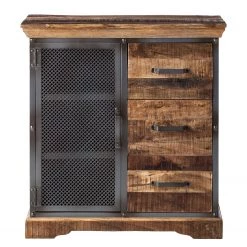 Ars manufacti Buffet Hunter I - Manguier massif / Métal - Manguier / Gris bleu -Luxe Intérieur Magasin kommode hunter i mango massiv metall mango blaugrau 4845692