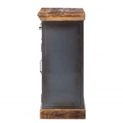 Ars manufacti Buffet Hunter II - Métal / Manguier massif- Manguier / Gris bleu -Luxe Intérieur Magasin kommode hunter ii metall mango massiv mango blaugrau 4414548