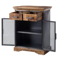 Ars manufacti Buffet Hunter II - Métal / Manguier massif- Manguier / Gris bleu -Luxe Intérieur Magasin kommode hunter ii metall mango massiv mango blaugrau 4414564