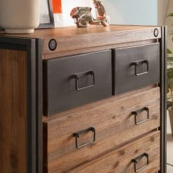 Ars manufacti Commode Manchester II - Acacia massif / Métal -Luxe Intérieur Magasin kommode manchester ii akazie massiv metall 4876428