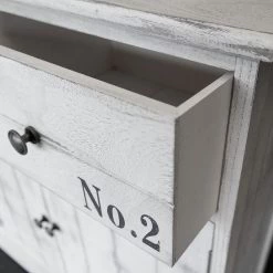 Maison Belfort Commode Nadi I - Partiellement en paulownia massif - Blanc cassé - 86 cm -Luxe Intérieur Magasin kommode weiss antik 4727984