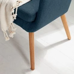 Mørteens Banquette Nicholas II - Bleu jean -Luxe Intérieur Magasin kuechensofa nicholas ii webstoff eiche massiv jeansblau 5125464