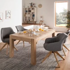 Ars Natura Table KimWOOD II - Avec rallonge - Chêne massif - Chêne blanc huilé -Luxe Intérieur Magasin massiver esstisch kimwood ii mit ausziehfunktion eiche weissoel 4269644