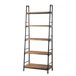 Ars manufacti Étagère échelle Atelier III - Acacia massif / Métal - Acacia marron / Anthracite