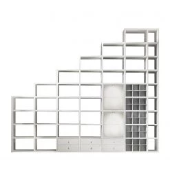 Fredriks Étagère Concept XVI (avec éclairage) - Blanc brillant