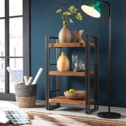 Ars manufacti Étagère Manchester III - Acacia massif / Métal -Luxe Intérieur Magasin regal manchester iii akazie massiv metall 2953537