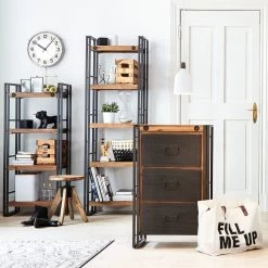 Ars manufacti Étagère Manchester IV - Acacia massif / Métal -Luxe Intérieur Magasin regal manchester iv akazie massiv metall 2888478