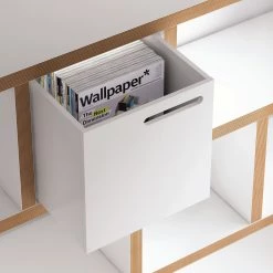 Temahome Étagère Berlin - Blanc mat - Blanc / Marron clair - 150 x 159 cm -Luxe Intérieur Magasin regal woodstock weiss 150 cm 198 cm 5031540