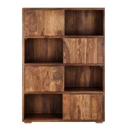 Ars Natura Étagère à portes coulissantes Trangle - Sheesham massif -Luxe Intérieur Magasin schiebetuerenregal trangle sheesham massiv 702706