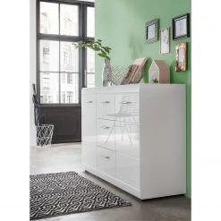 Germania Buffet Adana - Blanc brillant -Luxe Intérieur Magasin sideboard adana hochglanz weiss 5188200