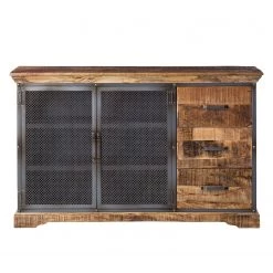 Ars manufacti Console Hunter - Manguier massif / Métal - Manguier / Gris bleu -Luxe Intérieur Magasin sideboard hunter mango massiv metall mango blaugrau 4845728