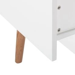 Mørteens Buffet Lindholm III - Partiellement en chêne massif - Blanc -Luxe Intérieur Magasin sideboard lindholm iii weiss matt eiche massiv 364878