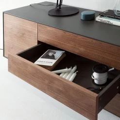 Eva Padberg Collection Buffet Payara - Noyer / Anthracite -Luxe Intérieur Magasin sideboard payara walnuss schwarz 4372584