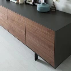 Eva Padberg Collection Buffet Payara - Noyer / Anthracite -Luxe Intérieur Magasin sideboard payara walnuss schwarz 4372604