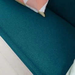 Mørteens Banquette Nicholas II - Bleu pétrole -Luxe Intérieur Magasin sofabank nicholas ii webstoff eiche massiv petrol 4851548