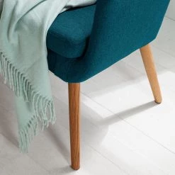 Mørteens Banquette Nicholas II - Bleu pétrole -Luxe Intérieur Magasin sofabank nicholas ii webstoff eiche massiv petrol 4851560