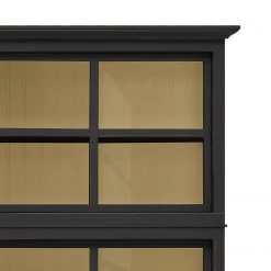 Maison Belfort Vitrine Azjana - Noir / Pin crème -Luxe Intérieur Magasin vitrinenschrank azjana pinie teilmassiv schwarz pinie creme 3393057