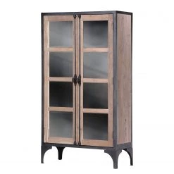 Ars manufacti Vitrine Ceriana - Acacia massif / Métal - Acacia / Noir