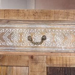 Ars manufacti Vitrine Curenna - Manguier partiellement massif - Manguier / Marron -Luxe Intérieur Magasin vitrinenschrank curenna mango teilmassiv 4419384