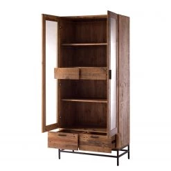 Ars manufacti Armoire vitrine Grasby - Pin recyclé / Métal - Pin foncé / Noir -Luxe Intérieur Magasin vitrinenschrank grasby altholz pinie metall pinie dunkel schwarz 4884832