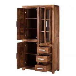 Ars Natura Armoire vitrine Ohio - Sheesham massif -Luxe Intérieur Magasin vitrinenschrank ohio sheesham massiv 4203180